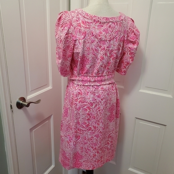 NWT Lilly Pulitzer Harriet "Pinata Pink New Blooms" Pattern Large Ret. $158 - Picture 5 of 13